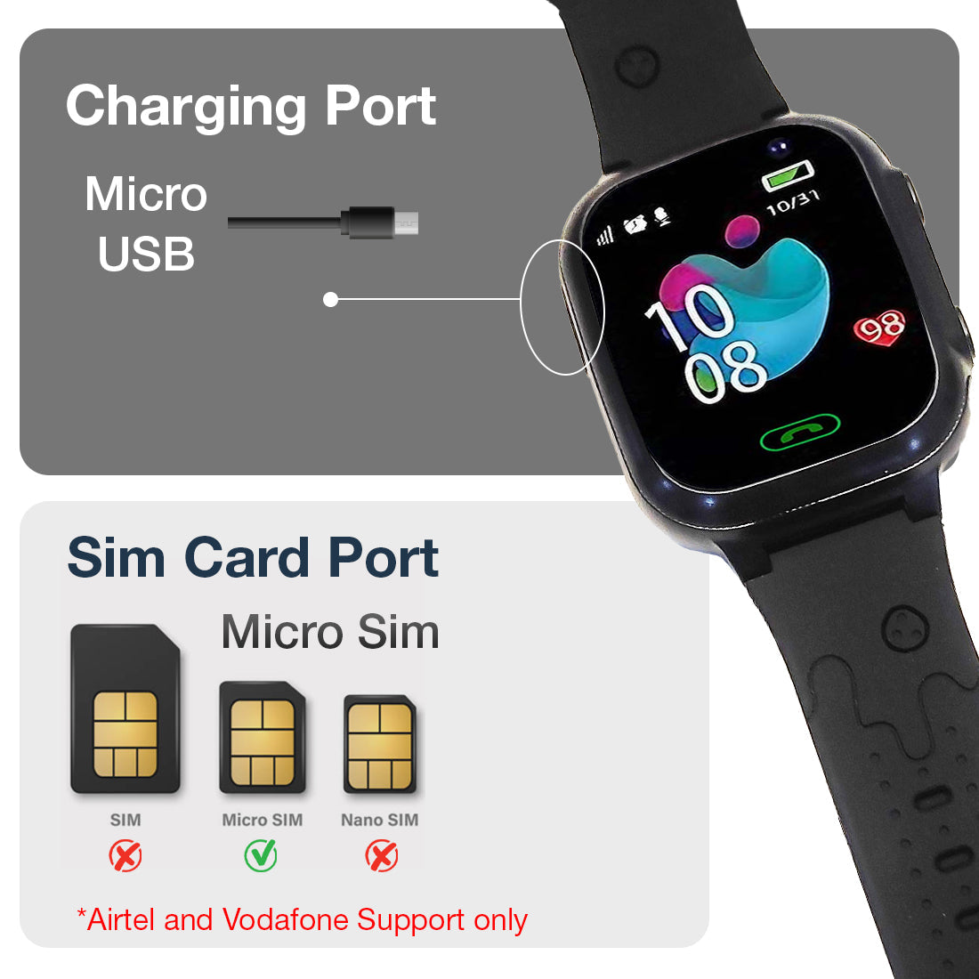 S2 Pro Kids Smart Watch for Boys & Girls