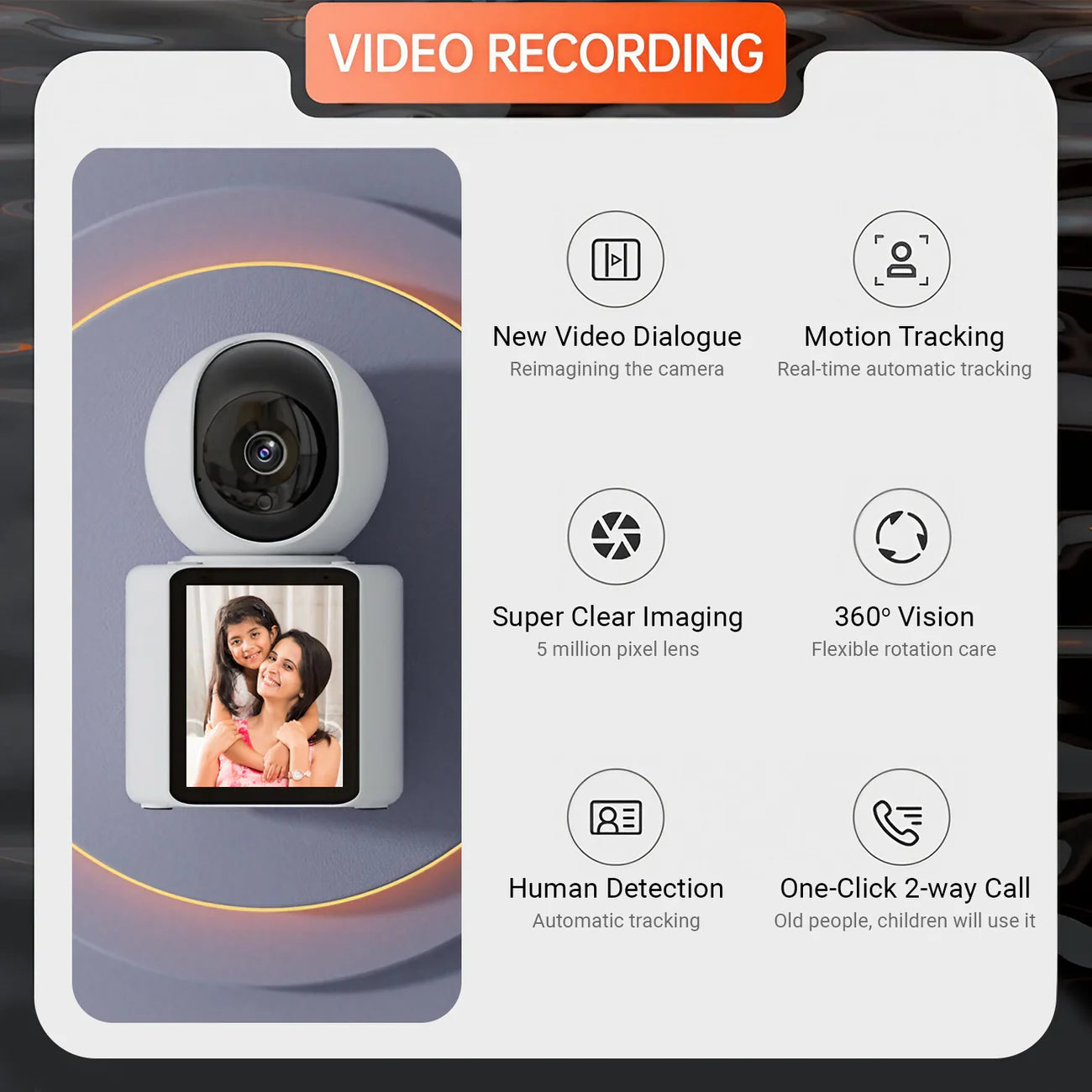 Video Calling Camera White Color