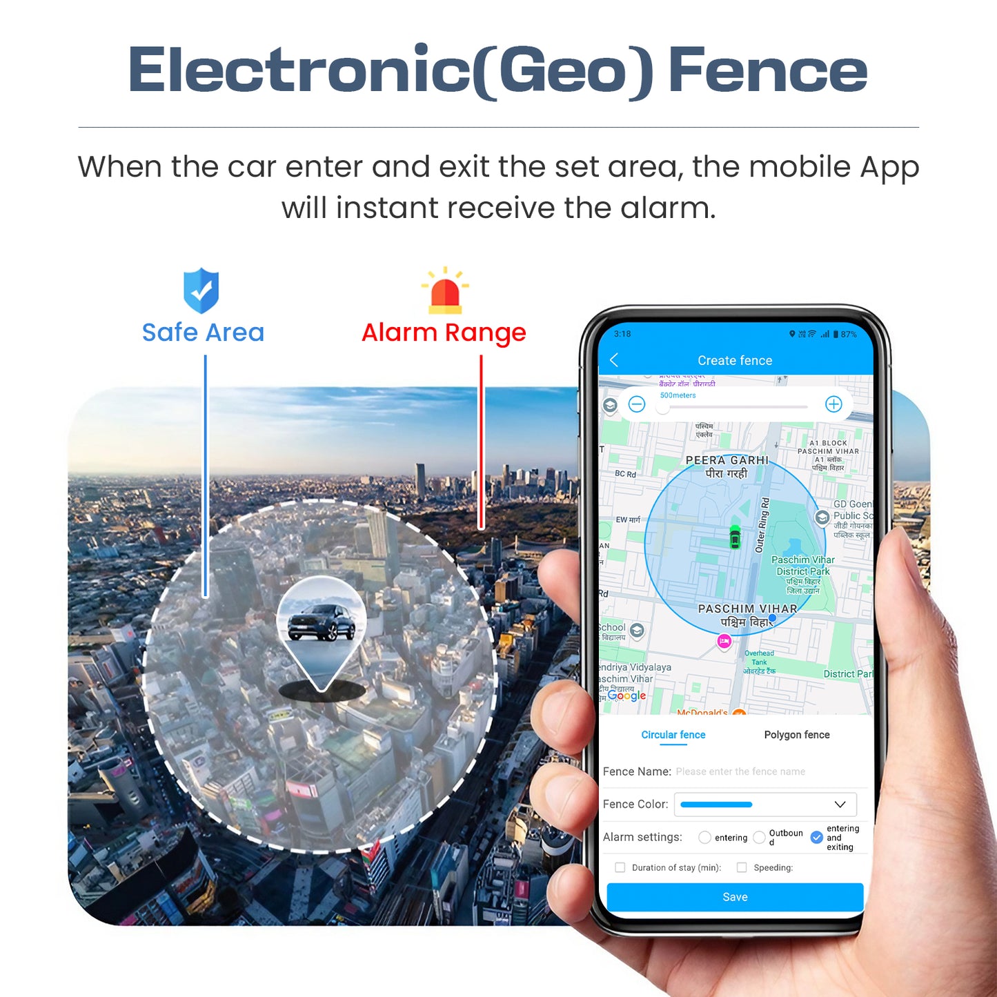 Car GPS Tracker | Real Time Tracking | Electronic Geo Fence | For Car, Bike, Scooty |  30 Days Battery Backup