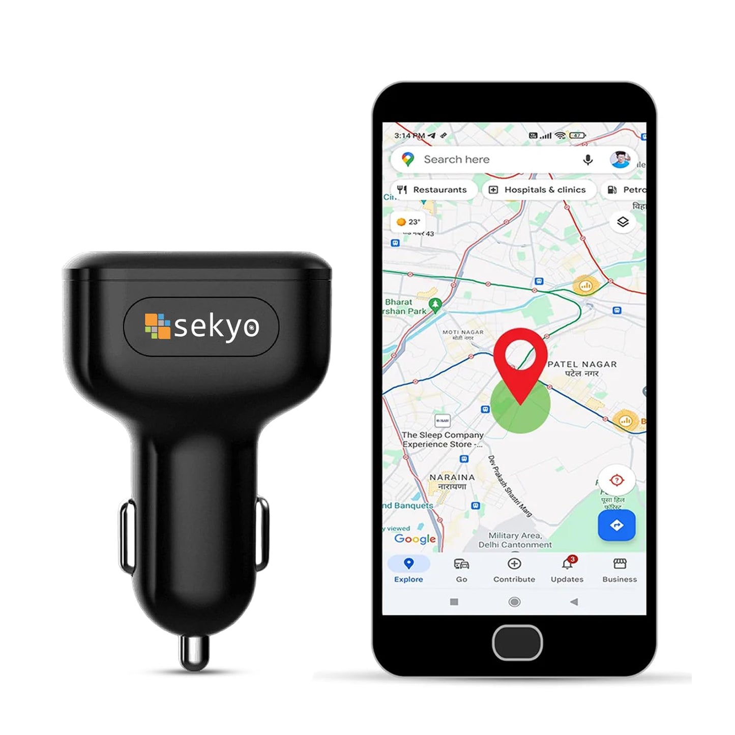 Car GPS Tracker | Real Time Tracking | Electronic Geo Fence | For Car, Bike, Scooty |  30 Days Battery Backup