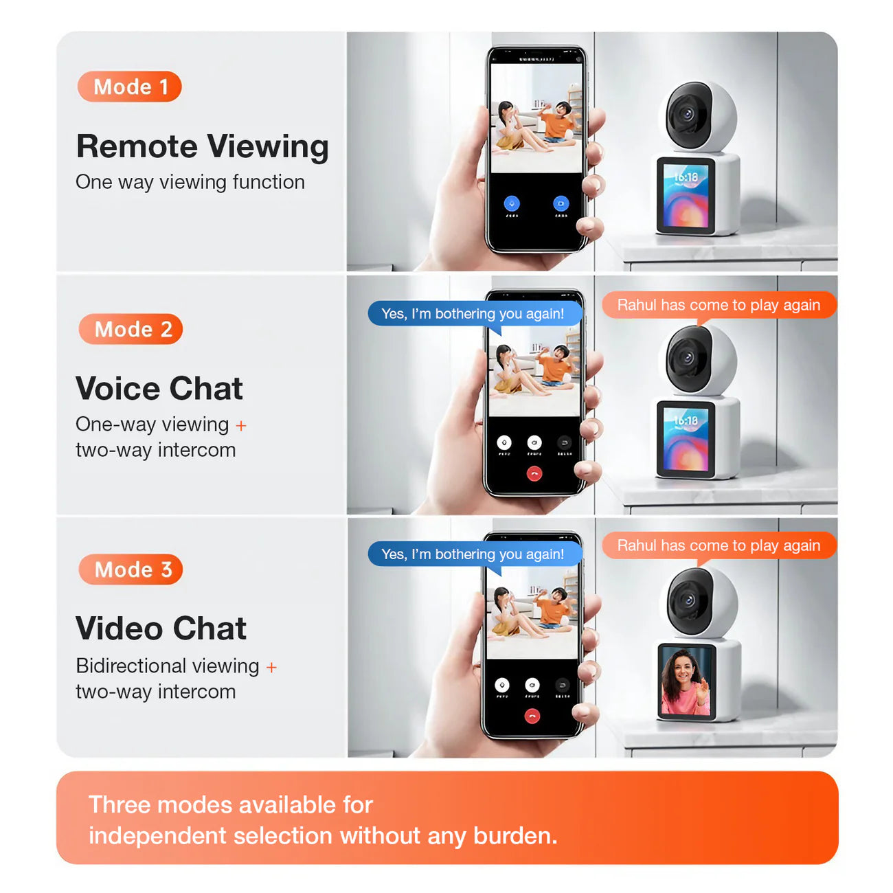 Video Calling Camera White Color