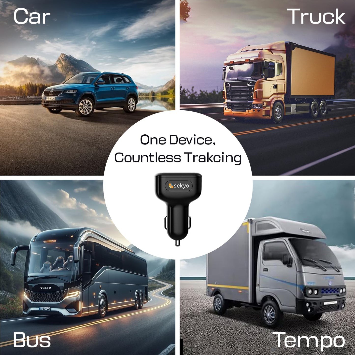 Car GPS Tracker | Real Time Tracking | Electronic Geo Fence | For Car, Bike, Scooty |  30 Days Battery Backup