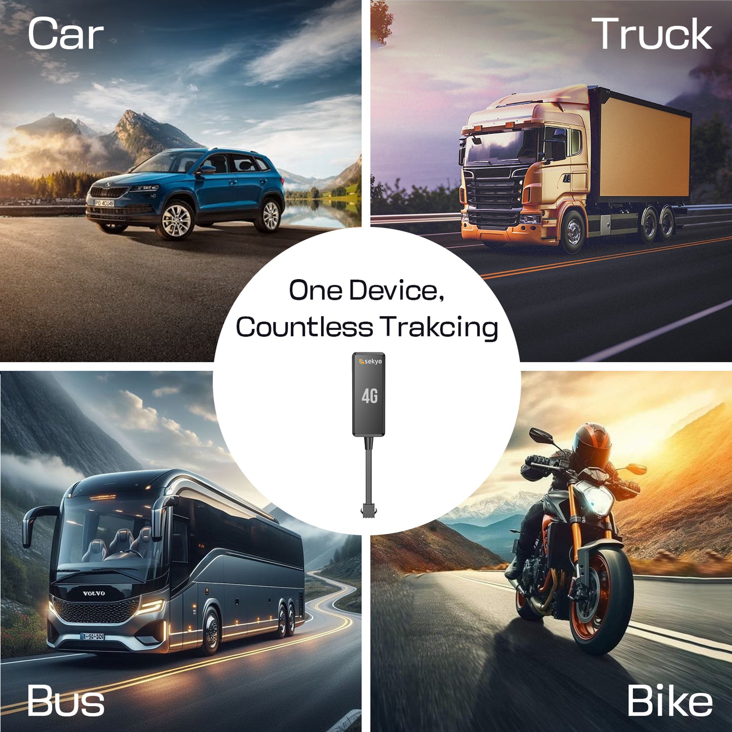 Car GPS Tracker | Real Time Tracking | Electronic Geo Fence | For Car, Bike, Scooty |  30 Days Battery Backup